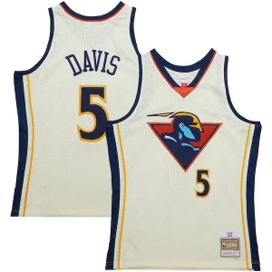 Carino Splendido Bellissimo Baron Davis Golden State Warriors Chainstitch Swingman Jersey Cream
