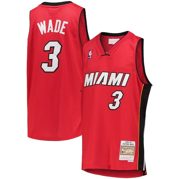 Splendido Resistente Raffinato Dwyane Wade Miami Heat Youth 2005/06 Hardwood Classics Swingman Jersey Red