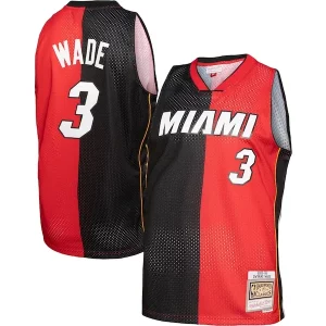 Magnifico Dwyane Wade Miami Heat Hardwood Classics 2005/06 Split Swingman Jersey Black/Red