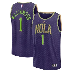 Resistente Zion Williamson New Orleans Pelicans Youth 2024/25 Fast Break Player Jersey City Edition Purple
