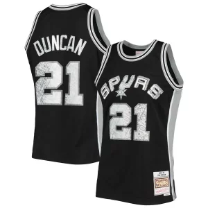 Trendy Cool Tim Duncan San Antonio Spurs 1998/99 Hardwood Classics NBA 75th Anniversary Diamond Swingman Jersey Black