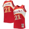 Pratico Prestigioso Dominique Wilkins Atlanta Hawks 1986/87 Hardwood Classics NBA 75th Anniversary Diamond Swingman Jersey Red