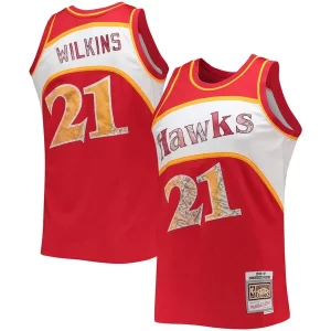 Pratico Prestigioso Dominique Wilkins Atlanta Hawks 1986/87 Hardwood Classics NBA 75th Anniversary Diamond Swingman Jersey Red