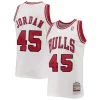 Versatile Fascinante Men's Chicago Bulls Michael Jordan White 1994 95 Hardwood Classics Authentic Player Jersey