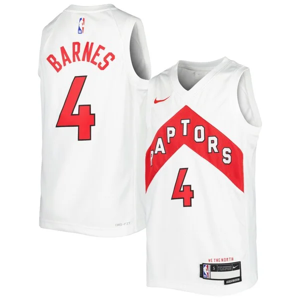 Attraente Comodo Scottie Barnes Toronto Raptors Nike Youth Swingman Jersey Association Edition White/Red