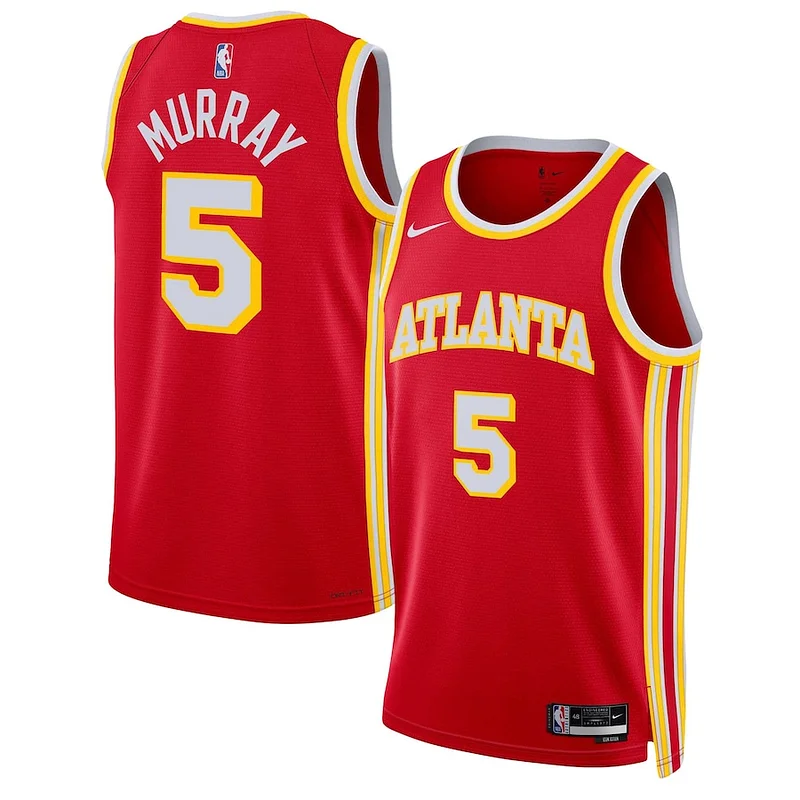 Eccezionale Dejounte Murray Atlanta Hawks Nike Unisex Swingman Jersey Association Edition Red