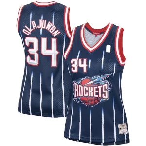 Prestigioso Hakeem Olajuwon Houston Rockets Women's Hardwood Classics Swingman Jersey Navy/Red