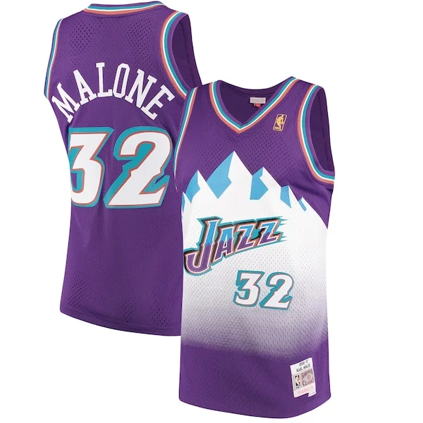 Resistente Magnifico Gorgeous Karl Malone Utah Jazz 1996/97 Hardwood Classics Swingman Jersey Purple