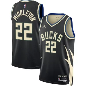 Versatile Khris Middleton Milwaukee Bucks Jordan Brand Unisex Swingman Jersey Statement Edition Black