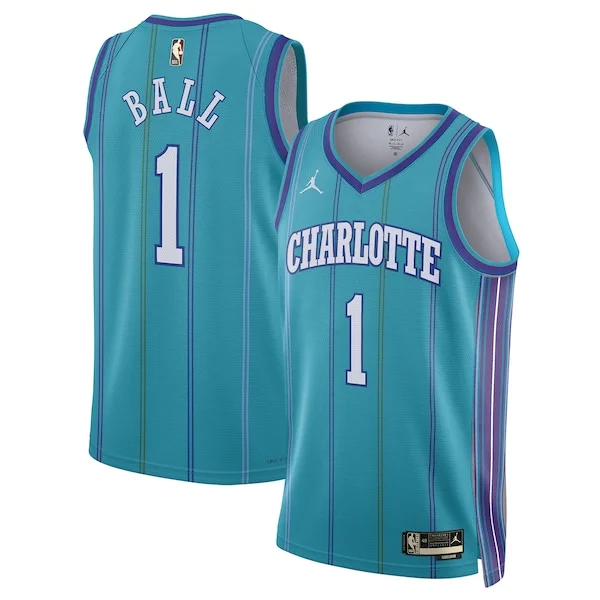Carino Moderno Sofisticato LaMelo Ball Charlotte Hornets Jordan Brand Unisex 2023/24 Swingman Replica Jersey Classic Edition Teal