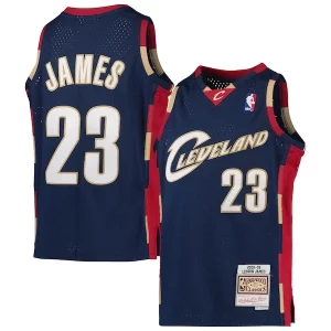 Ottimo LeBron James Cleveland Cavaliers Youth 2008 09 Hardwood Classics Swingman Jersey Navy