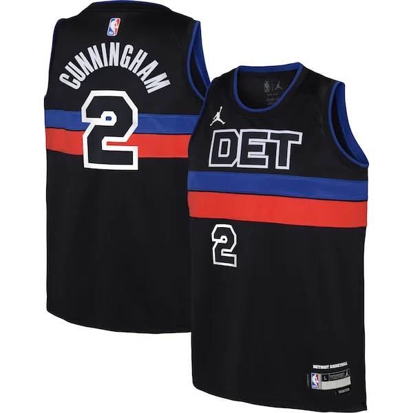 Resistente Versatile Cade Cunningham Detroit Pistons Jordan Brand Youth Swingman Jersey Statement Edition Black