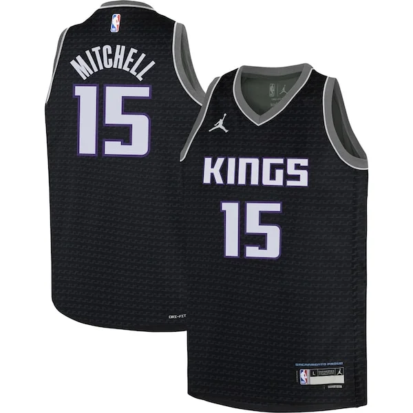 Duraturo Prestigioso Davion Mitchell Sacramento Kings Jordan Brand Youth Swingman Jersey Statement Edition Black
