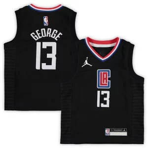 Carino Paul George LA Clippers Jordan Brand Preschool 2020/21 Fast Break Replica Jersey Statement Edition Black