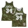 Lussuoso Eccezionale Shaquille O'Neal Los Angeles Lakers Hardwood Classics 1996/97 Ghost Green Swingman Jersey Camo