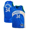 Moderno Giannis Antetokounmpo Milwaukee Bucks Nike Youth Swingman Replica Jersey City Edition Royal