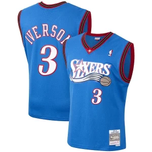 Sofisticato Resistente Allen Iverson Philadelphia 76ers 1999/2000 Hardwood Classics Swingman Jersey Royal