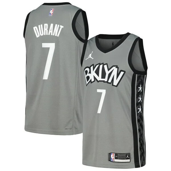 Stupendo Gorgeous Comodo Kevin Durant Brooklyn Nets Nike Swingman Player Jersey Statement Edition Gray/Blue