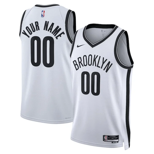 Attraente Lussuoso Brooklyn Nets Nike Unisex Swingman Custom Jersey White Association Edition