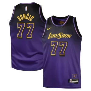 Ottimo Cool Luka Dončić Los Angeles Lakers Nike City Edition Swingman Jersey 2024 Purple
