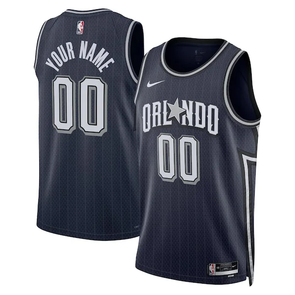Duraturo Lussuoso Trendy Orlando Magic Nike Unisex 2023/24 Custom Swingman Jersey Navy City Edition