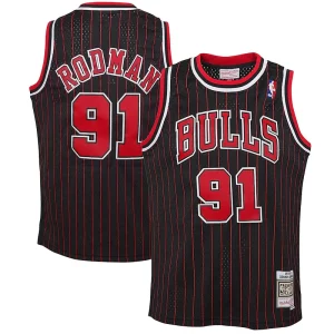 Cool Accattivante Dennis Rodman Chicago Bulls Youth 1995/96 Hardwood Classics Swingman Jersey Black