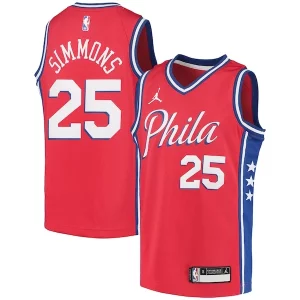 Ottimo Ben Simmons Philadelphia 76ers Jordan Brand Youth 2020/21 Swingman Player Jersey Statement Edition Red