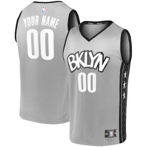 Delizioso Prestigioso Trendy Brooklyn Nets Youth Custom Fast Break Replica Jersey Gray Statement Edition