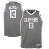 Carino Magnifico Moderno Paul George LA Clippers Nike Youth 2020/21 Swingman Player Jersey Gray Earned Edition