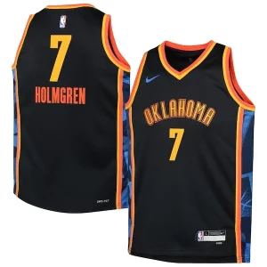 Lussuoso Chet Holmgren Oklahoma City Thunder Nike Youth 2024/25 Swingman Player Jersey City Edition Black