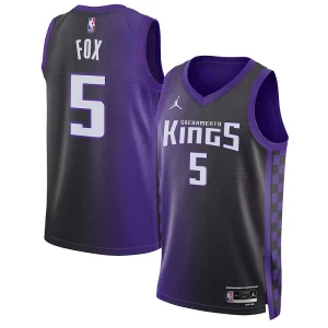 Raffinato Moderno Prestigioso De'Aaron Fox Sacramento Kings Jordan Brand Unisex Swingman Jersey Statement Edition Purple