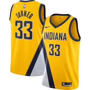 Meraviglioso Resistente Duraturo Myles Turner Indiana Pacers Nike Swingman Jersey Gold Statement Edition