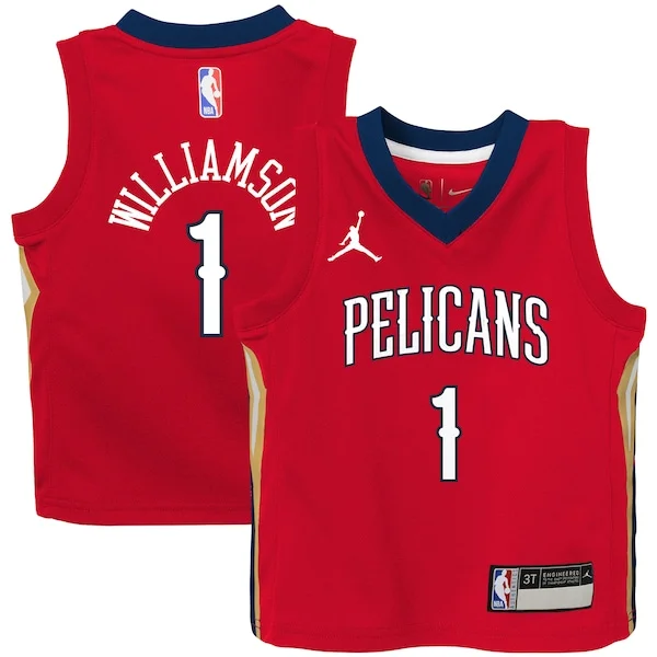 Eccezionale Zion Williamson New Orleans Pelicans Jordan Brand Toddler 2020/21 Jersey Red Statement Edition