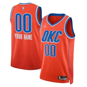 Gorgeous Oklahoma City Thunder Jordan Brand Unisex 2022/23 Swingman Custom Jersey Statement Edition Orange