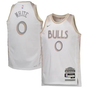 Fascinante Prestigioso Trendy Coby White Chicago Bulls Nike Youth 2024/25 Swingman Player Jersey City Edition White