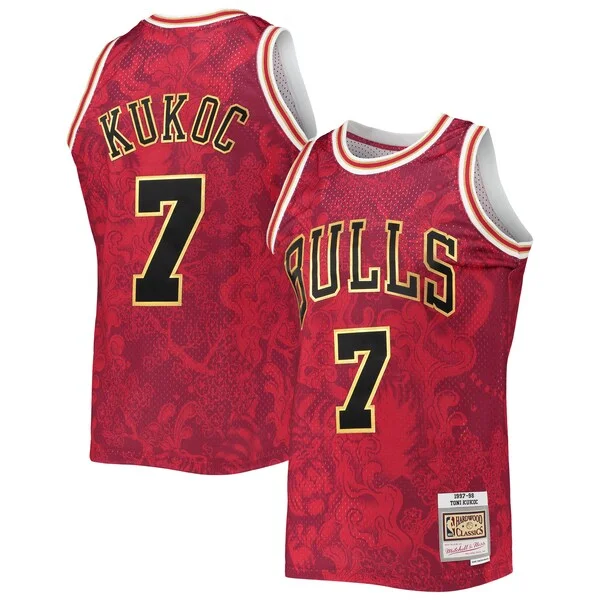Delizioso Stupendo Robusto Toni Kukoc Chicago Bulls Hardwood Classics 1997/98 Lunar New Year Swingman Jersey Red