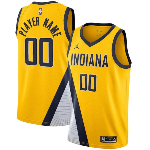 Robusto Splendido Indiana Pacers Jordan Brand Swingman Custom Jersey Statement Edition Gold