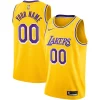 Meraviglioso Los Angeles Lakers Nike Custom Swingman Jersey Gold Icon Edition