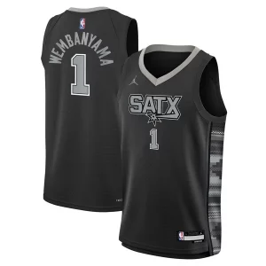 Cool Versatile Victor Wembanyama San Antonio Spurs Jordan Brand Youth Swingman Jersey Statement Edition Black