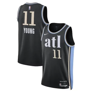 Resistente Elegante Classico Trae Young Atlanta Hawks Nike Unisex 2023/24 Swingman Jersey Black City Edition