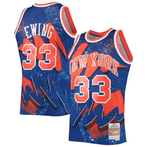 Robusto Moderno Gorgeous Patrick Ewing New York Knicks Hardwood Classics 1991/92 Hyper Hoops Swingman Jersey Blue