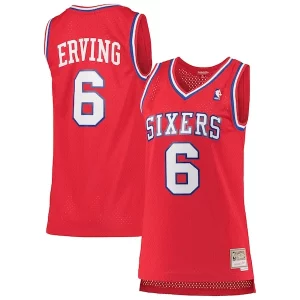 Duraturo Julius Erving Philadelphia 76ers Women's 1982/83 Hardwood Classics Swingman Jersey Red