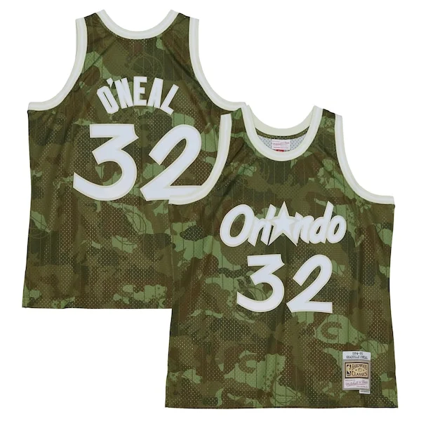 Pratico Resistente Sofisticato Shaquille O'Neal Orlando Magic Hardwood Classics 1994/95 Ghost Green Swingman Jersey Camo