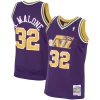 Cool Fascinante Stupendo Karl Malone Utah Jazz 1991/92 Hardwood Classics Swingman Jersey Purple