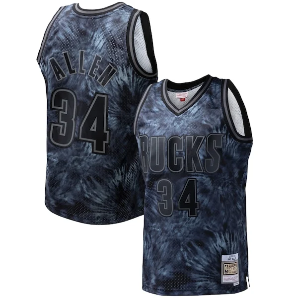 Bellissimo Attraente Ray Allen Milwaukee Bucks Hardwood Classics 1996/97 Tie Dye Swingman Jersey Black