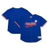 Splendido Philadelphia 76ers Hardwood Classics On The Clock Mesh Fashion Baseball Jersey Royal