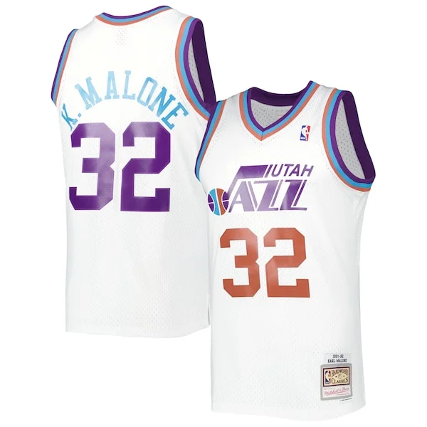 Elegante Incantevole Duraturo Karl Malone Utah Jazz 1991/92 Hardwood Classics Reload 3.0 Swingman Jersey White