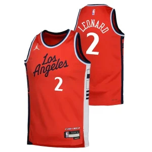 Robusto Gorgeous Kawhi Leonard LA Clippers Jordan Brand Youth Swingman Jersey Statement Edition Red