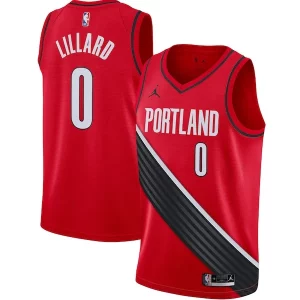 Moderno Classico Damian Lillard Portland Trail Blazers Jordan Brand 2020/21 Swingman Jersey Statement Edition Red