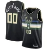 Incantevole Moderno Milwaukee Bucks Jordan Brand Swingman Custom Jersey Statement Edition Black